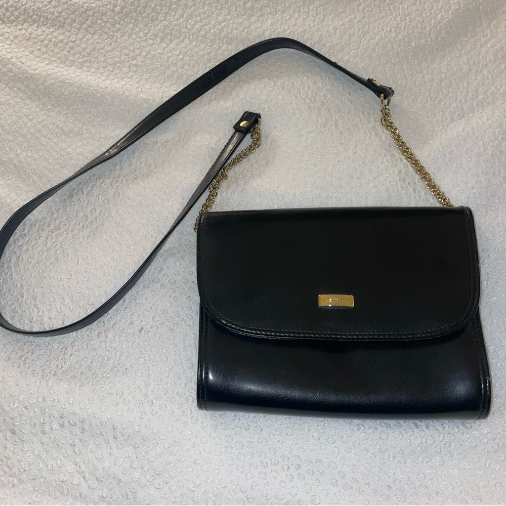 Liz‎ Claiborne Black Crossbody Bag with Gold Chain